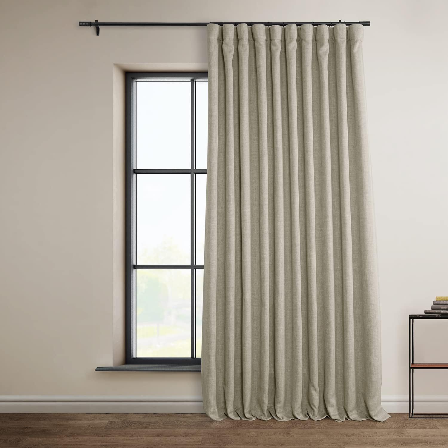 HPD Half Price Drapes Extra Wide Linen Room Darkening Curtain (1 Panel) 100 X 96, BOCH-LN1857-96-... | Amazon (US)