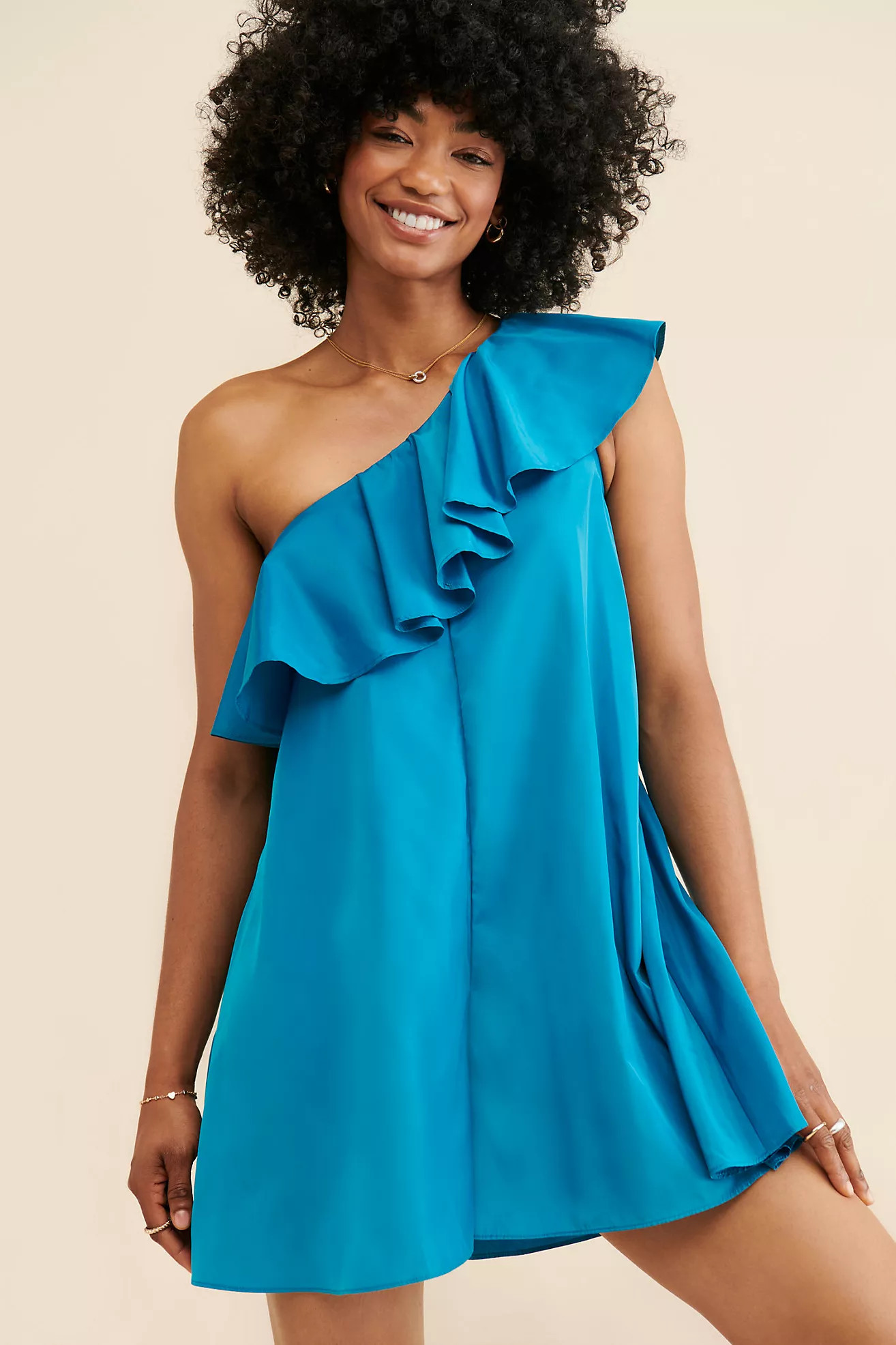 Sunday in Brooklyn One-Shoulder Ruffled Romper | Anthropologie (US)