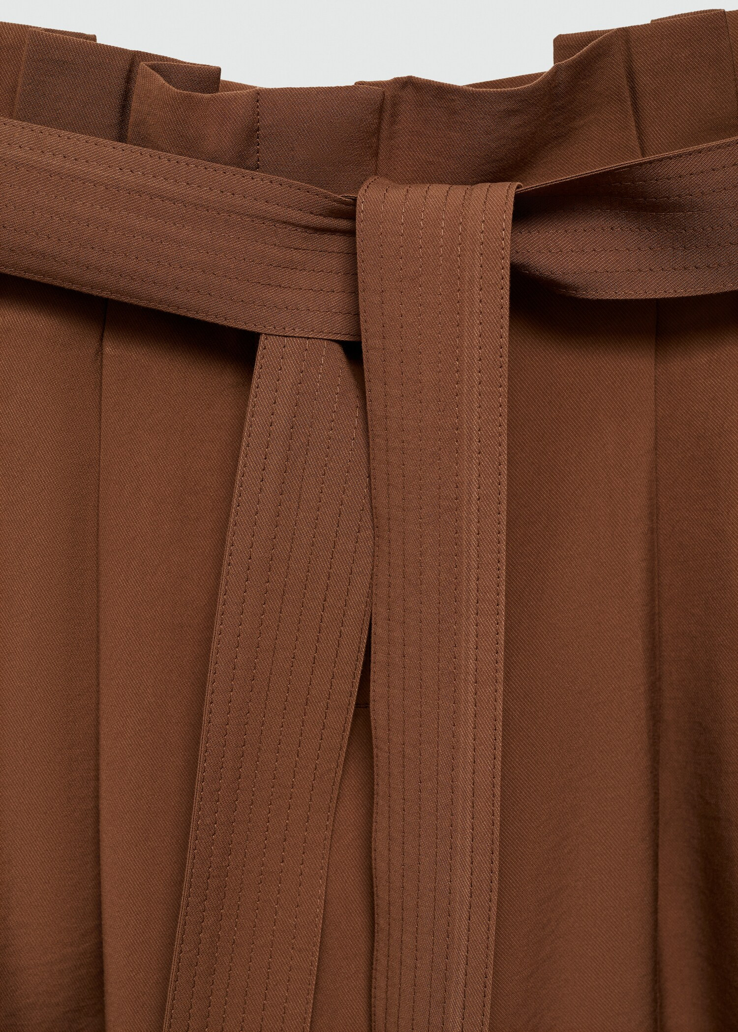 Belt straight-fit pants - Woman | MANGO USA | MANGO (US)