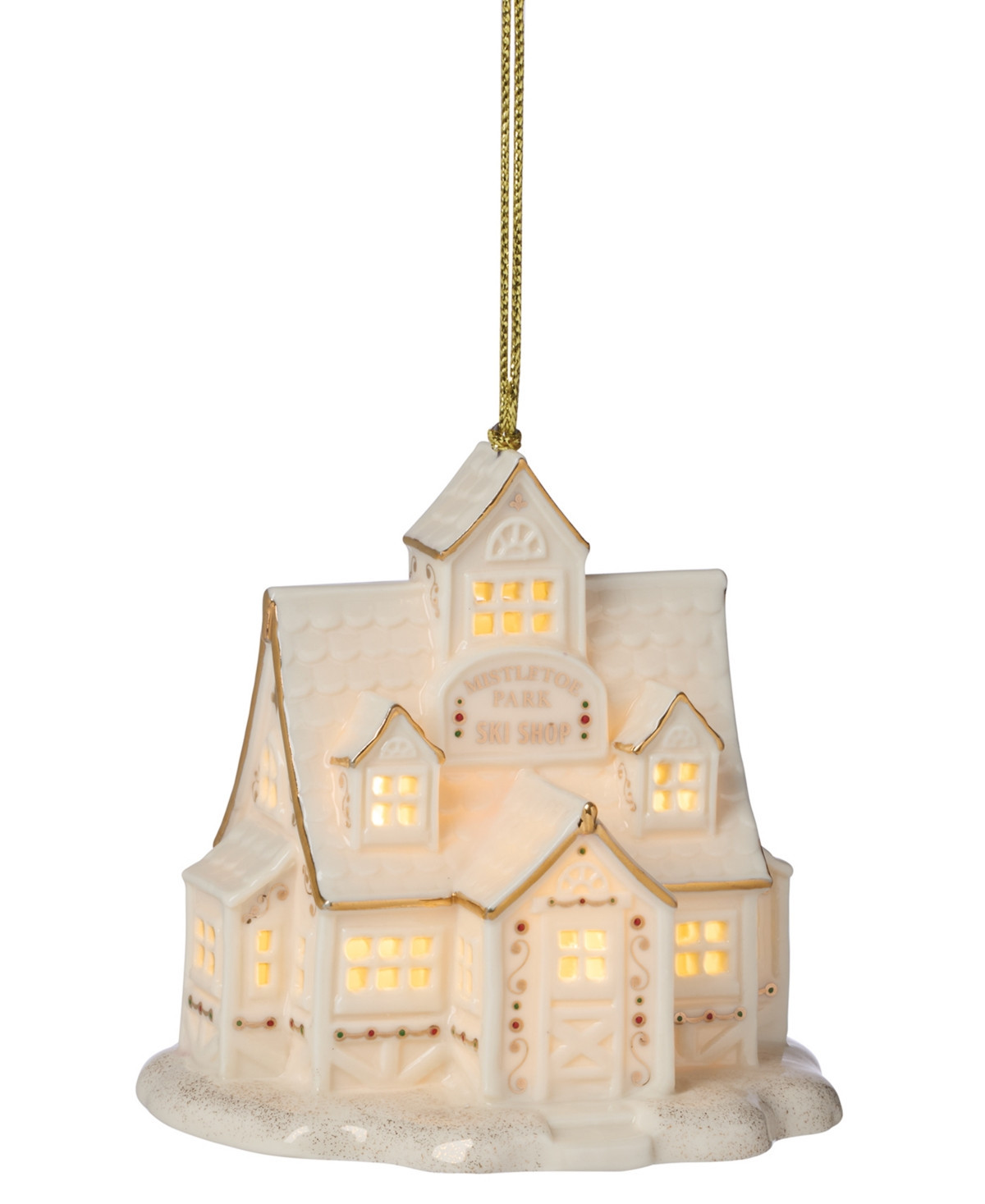 New For 2025! Lenox Mistletoe Park Ski Shop Lit Ornament - Multi | Macy's