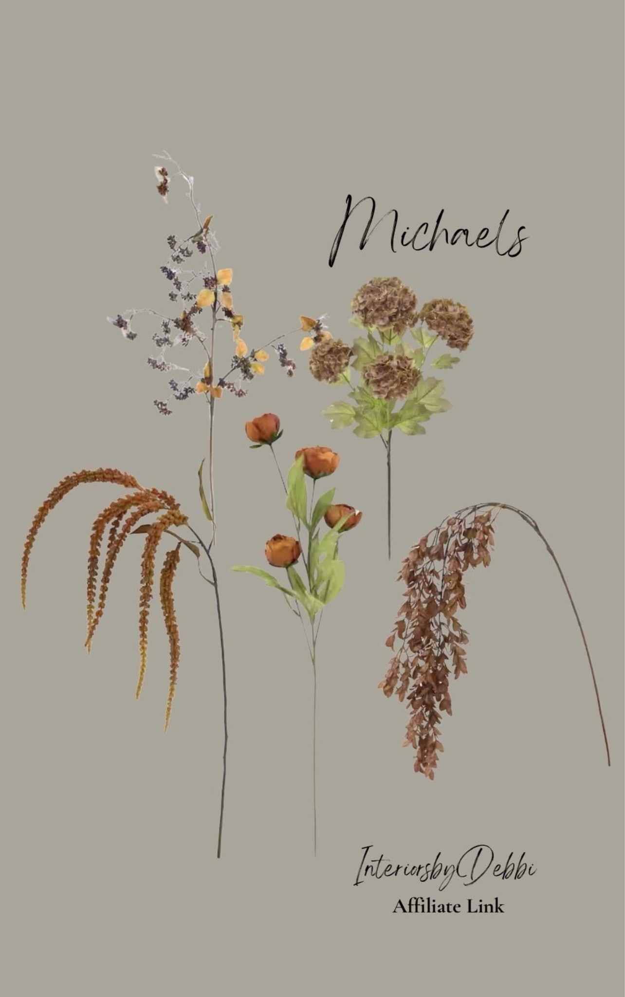 Michaels Faux Stems
Fall stems, faux florals, transitional home, modern decor, amazon find, amazon home, target home decor, mcgee and co, studio mcgee, amazon must have, pottery. barn, Walmart finds, affordable decor, home styling, budget friendly, accessories, neutral decor, home finds, buy new arrival, coming soon, sale alert, high end look for less, Amazon favorites, Target finds, cozy, modern, earthy, transitional, luxe, romantic, home decor, budget friendly decor #michaelsstores

#LTKSeasonal #LTKHome