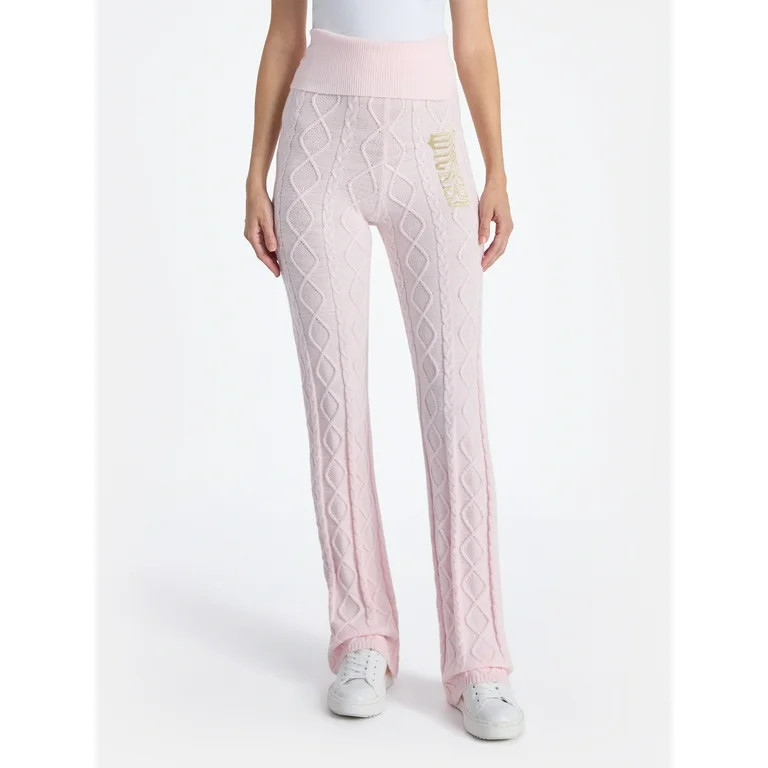 Wicked Women's Graphic Cable Knit Sweater Pants, 30" Inseam, Sizes XXS-XXL | Walmart (US)