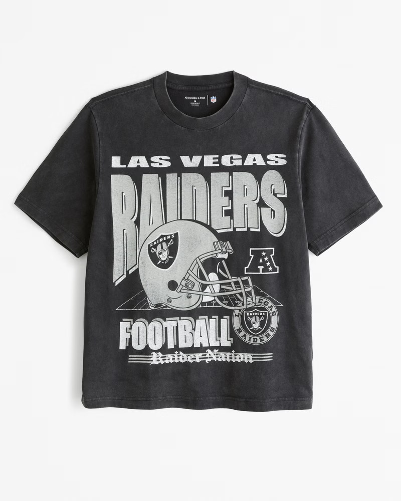 Las Vegas Raiders Vintage-Inspired Graphic Tee | Abercrombie & Fitch (US)