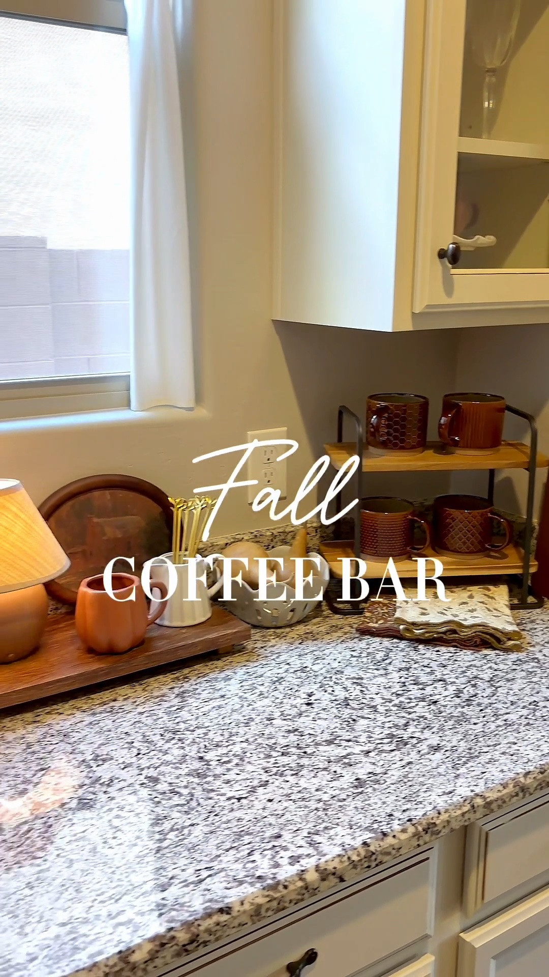 Fall coffee bar!

Rich warm tones and this adorable little lamp give the space the perfect cozy glow. I absolutely love the textures on the brown mugs, they have become a new favorite, and they come in a set of 4. The pumpkin mugs add the perfect fall touch and the towels, mini artwork, and the fall stems all help complete the look. 

#homedecor #coffeebar #falldecor #fallcoffeebar #kitchendecor #stylewithme

#LTKSeasonal #LTKHome #LTKSaleAlert