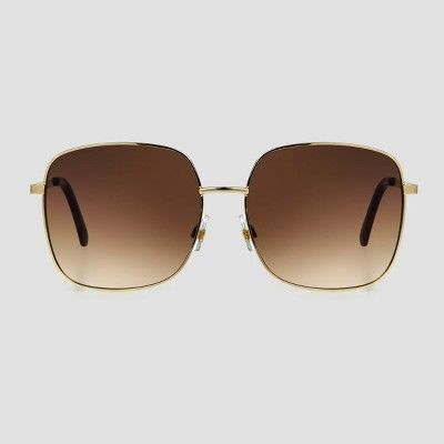 Women's Metal Oversized Square Sunglasses - Universal Thread™ Brown | Target