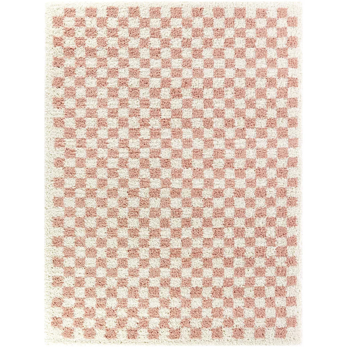 7'10"x10' Covey Checkered Kids' Area Rug Pink - Balta Rugs: Geometric Shag, Fade-Resistant, Bedro... | Target