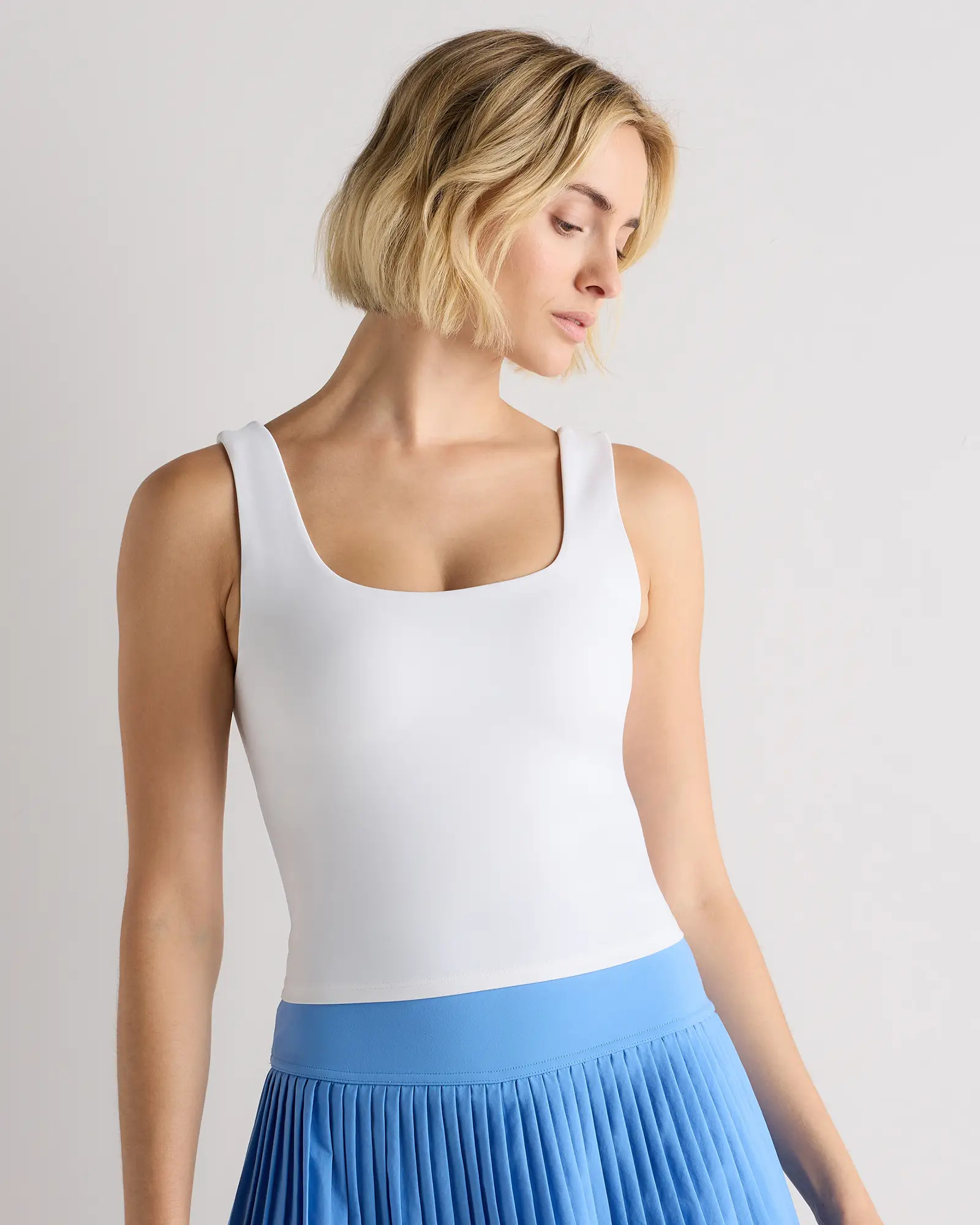 Power-Up Scoop Neck Bra Tank | Quince