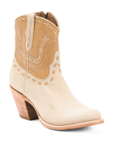 Leather Side Zip Western Booties | TJ Maxx