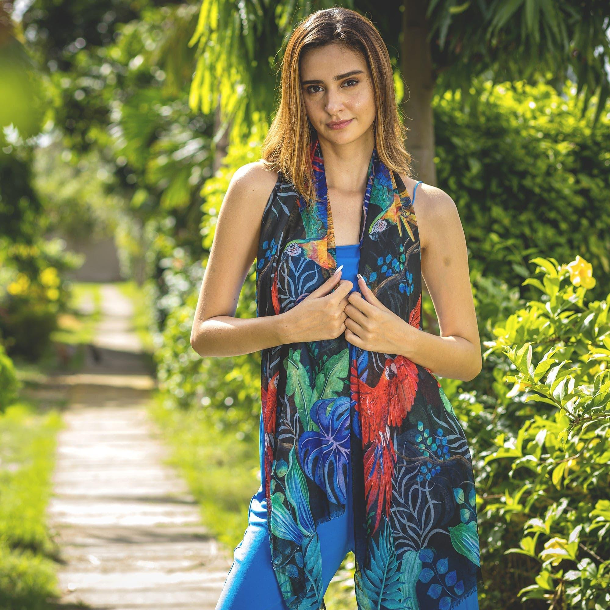 Printed Chiffon Scarf - 3300 | Anuschka 