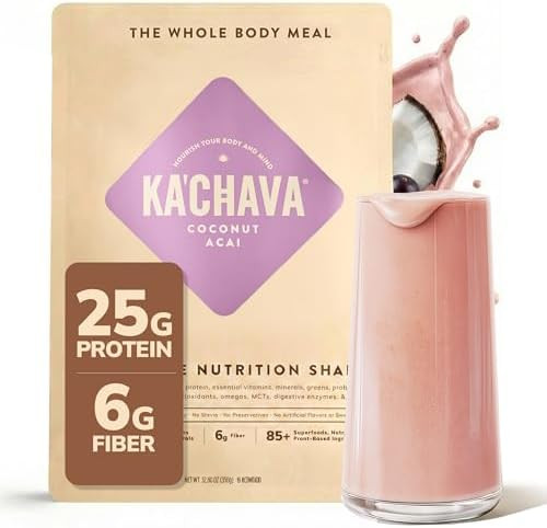 Ka’Chava Whole Body Meal Shake Coconut Acai 2 lb – Vegan Protein Powder with 85+ Superfoods &... | Amazon (US)