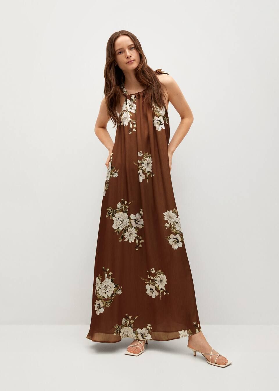 Floral print long dress | MANGO (UK)