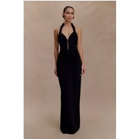 Vivianne Low Neck Maxi Dress - Black I MESHKI I Size XXS | MESHKI US