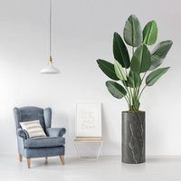 Artificial Tree in Modern Granite Effect Planter, Fake Bird Of Paradise Silk Tree, Plant For Indoor  | Etsy (US)