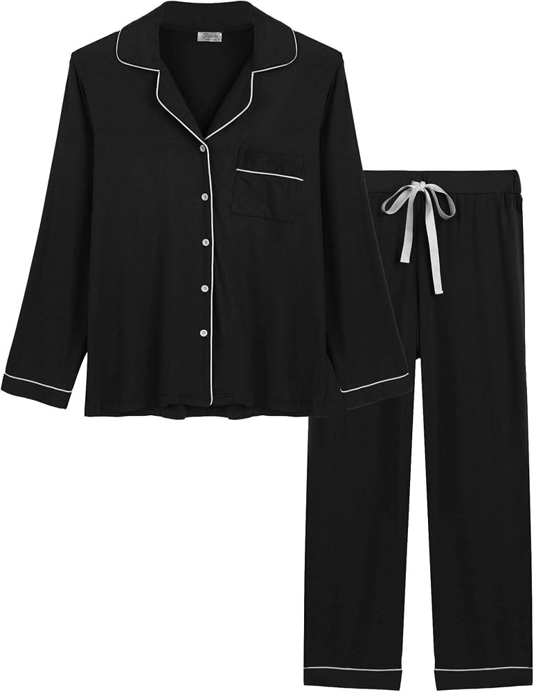 Cherrydew Women Bamboo Viscose Pajama Sets Super Soft Comfy Breathable Cooling Sleepwear Long Sle... | Amazon (US)