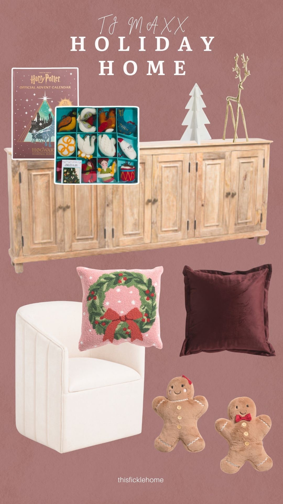 Holiday decor from TJ Maxx

Holiday pillows
Harry Potter advent calendar
Holiday ornaments
Holiday entryway 
Solid wood sideboard


#LTKSeasonal #LTKHome #LTKSaleAlert