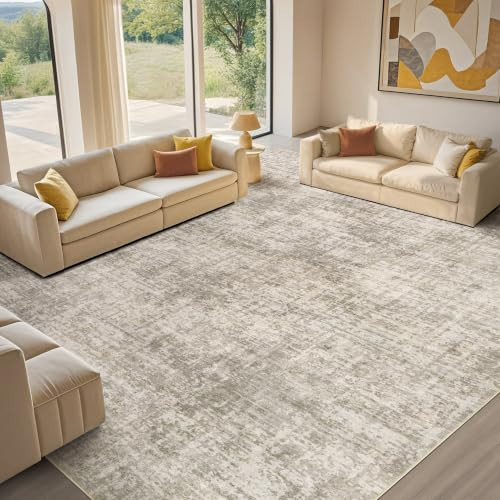 Micgeek Area Rug Living Room-8X10 Abstract Washable Rug Brown-01 | Amazon (US)