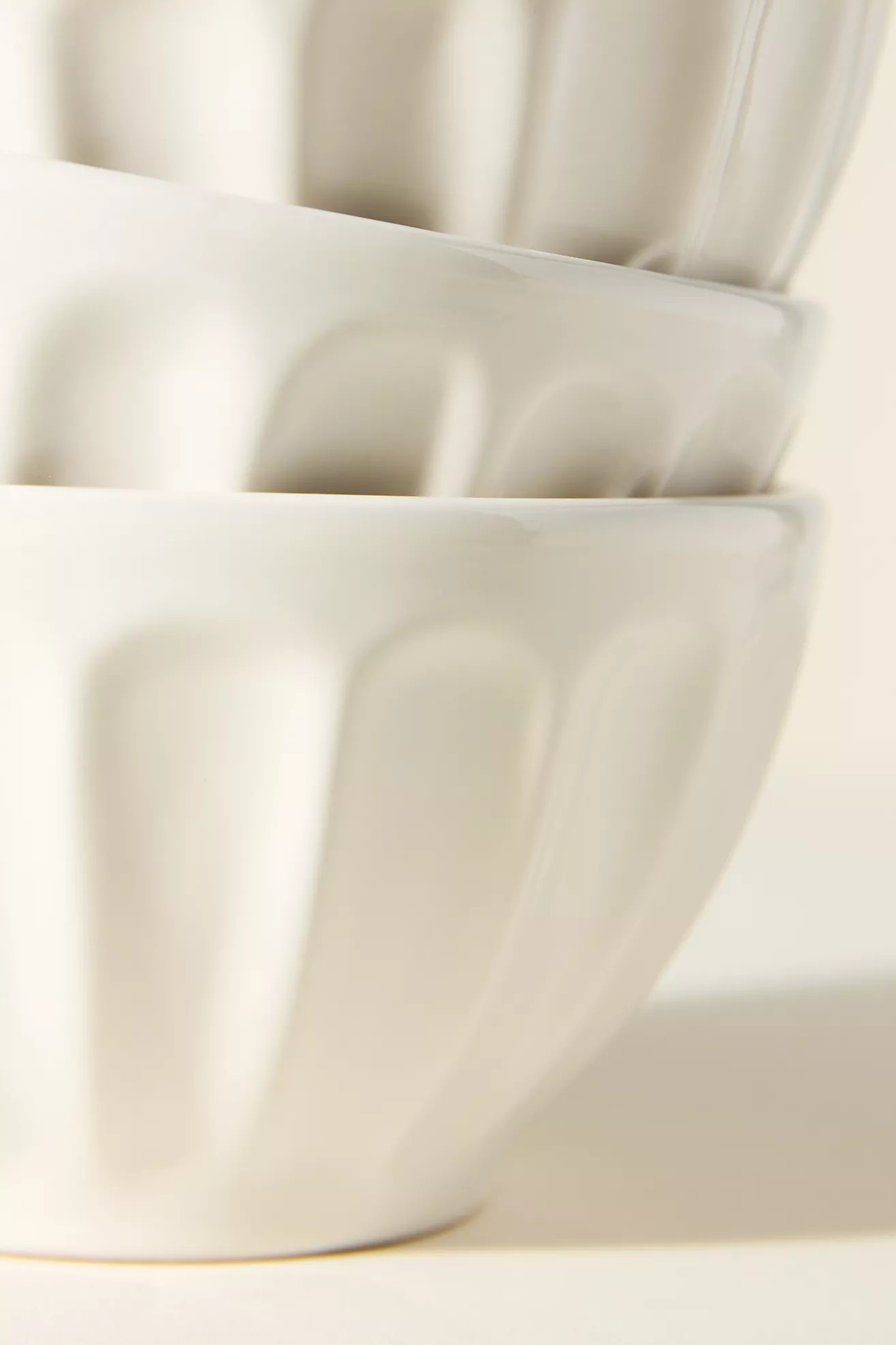 Amelie Latte Stoneware Cereal Bowls, Set of 4 | Anthropologie (US)