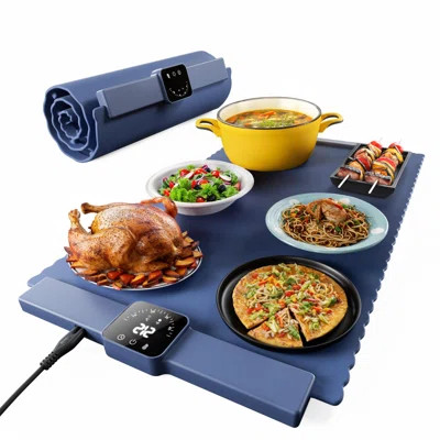 Food Warming Mat For Food, Electric Warming Tray With 5 Temp-Settings, Foldable Heating Pad For Food | Wayfair North America