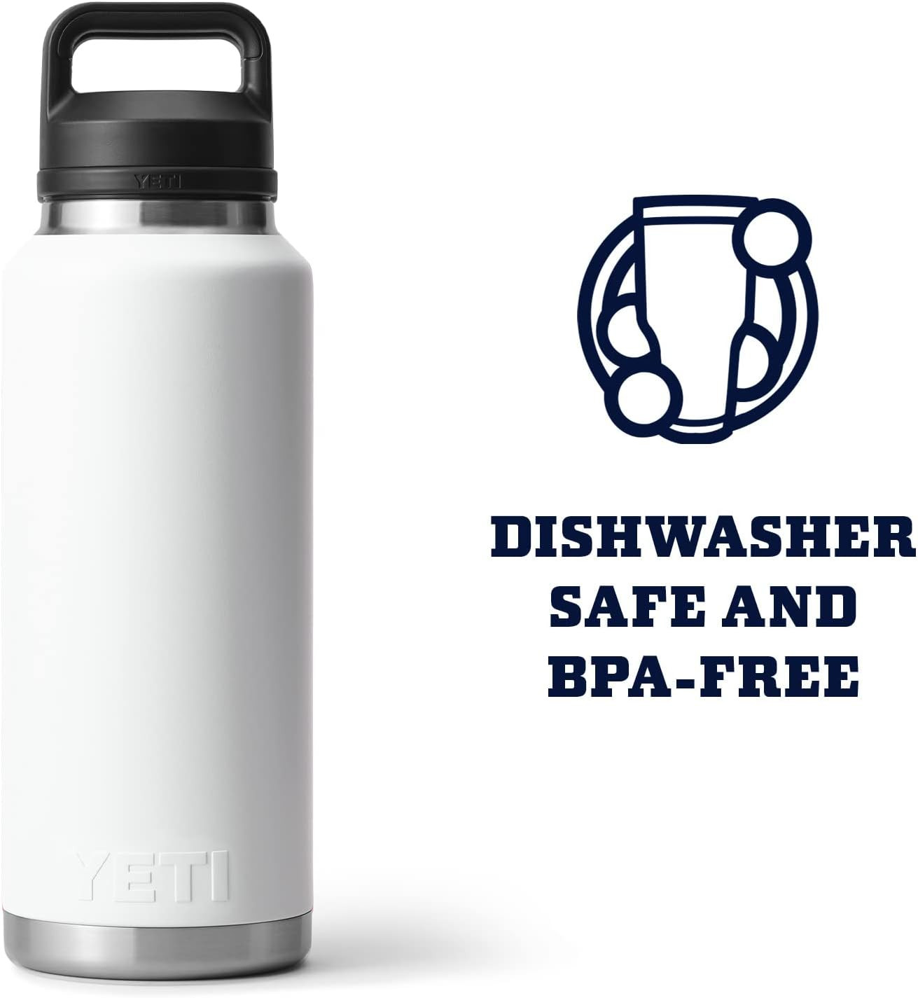 YETI Rambler 46 oz Bottle, Vacuum Insulated, Stainless Steel with Chug Cap | Amazon (US)