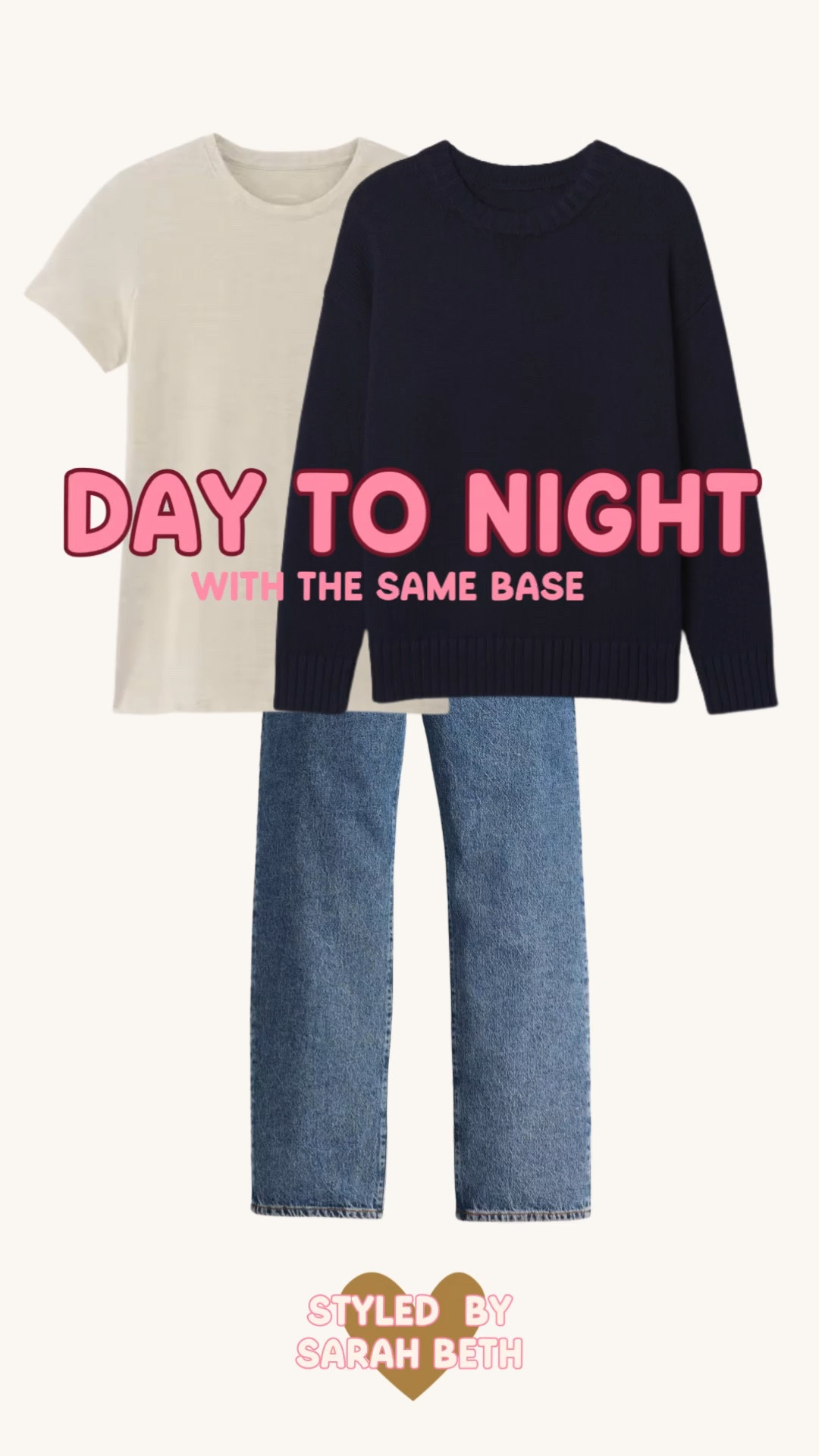 Day to night outfit with same base and fun accessories!

#LTKFindsUnder100 #LTKWatchNow #LTKStyleTip