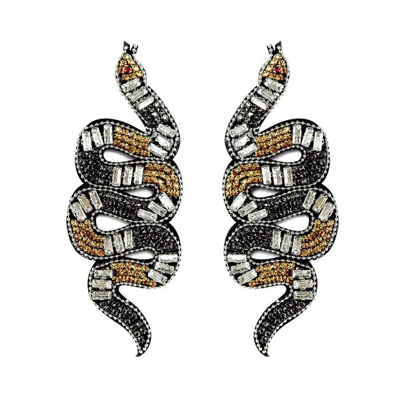 Oversized Snake Drop Earrings Women Fashion Jewelry  Size | Etsy | Etsy (US)