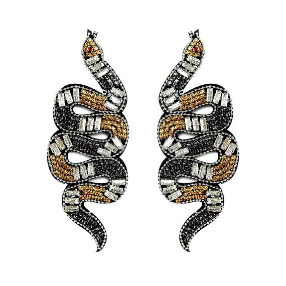 Oversized Snake Drop Earrings Women Fashion Jewelry  Size | Etsy | Etsy (US)
