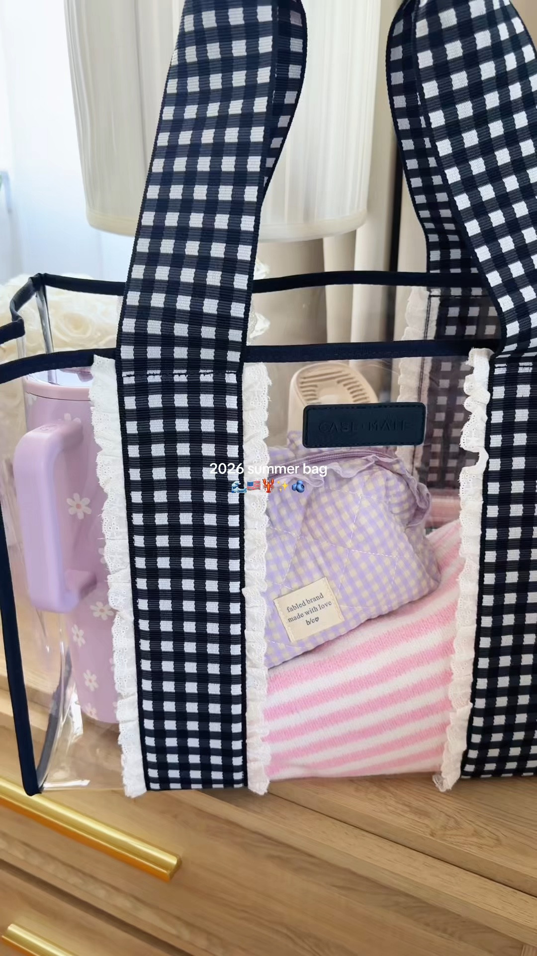 Limited edition summer print!! 

navy gingham tote bag, clear beach tote, summer pool bag, cute mom tote bag, vacation travel tote, preppy summer accessories, beach day essentials

#LTKSaleAlert #LTKSeasonal #LTKSwim