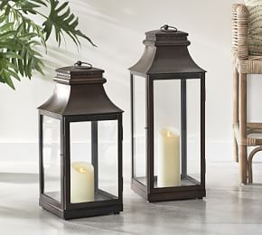 Steffan Stainless Steel Outdoor Lantern | Pottery Barn (US)