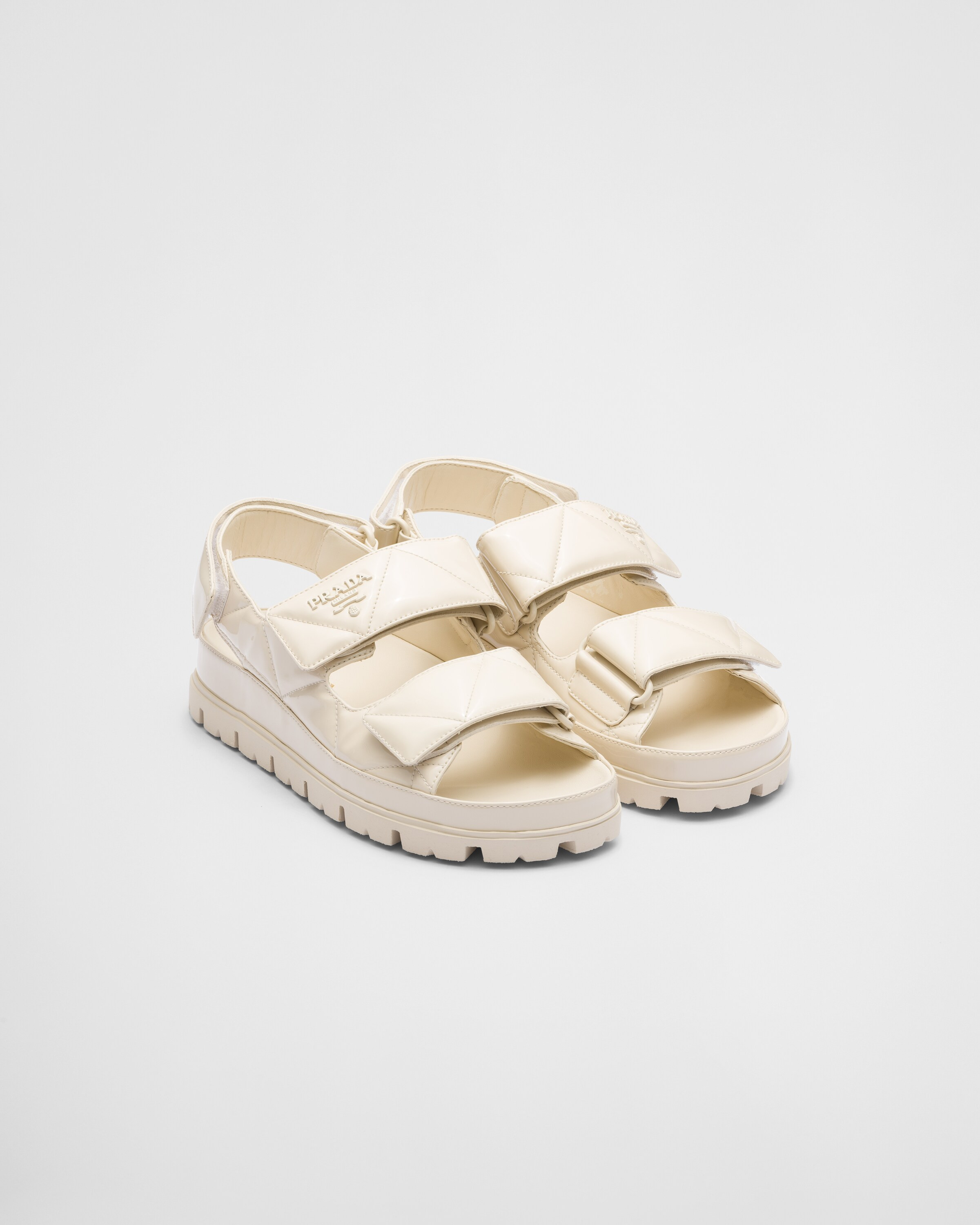 Patent leather sandals | Prada Spa US