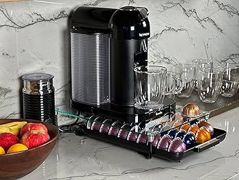 Nifty Solutions Glass Top Vertuoline Pod Capsule Drawer - Compatible with Nespresso Vetuo Pods, 4... | Amazon (US)