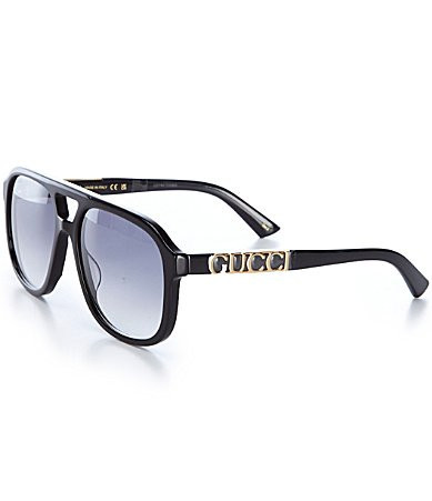 Gucci Unisex Gg1188S 58mm Navigator Sunglasses - Black | Dillard's
