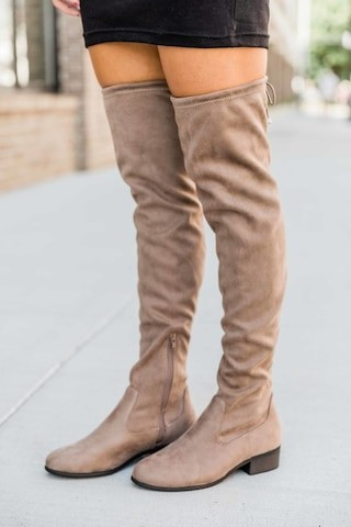 The Elise Mocha Over The Knee Boots CLEARANCE | The Pink Lily Boutique