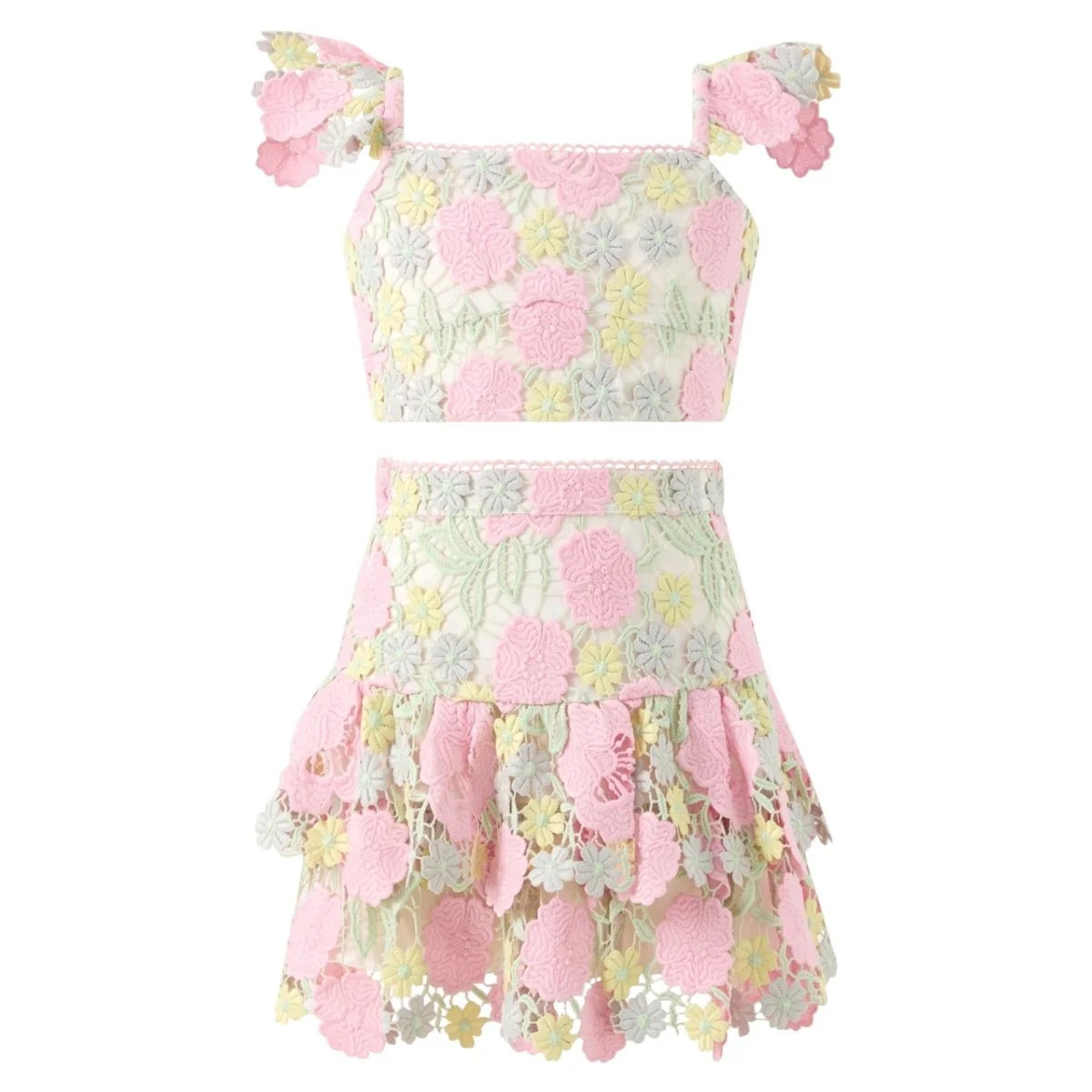 ESTELLA EMBROIDERY TOP AND SKIRT SET | Mini Dreamers