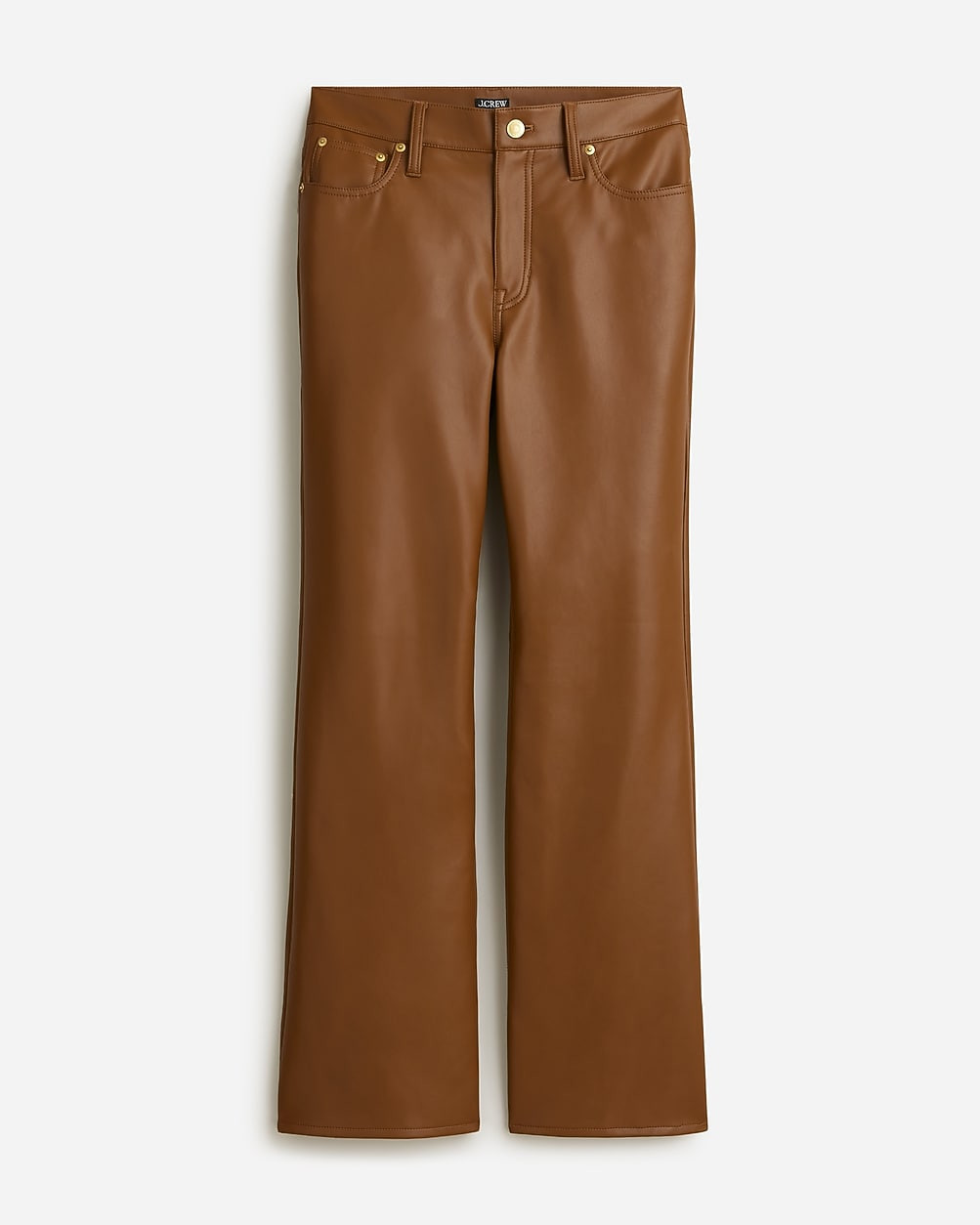 Slim wide-leg pant in faux leather | J. Crew US