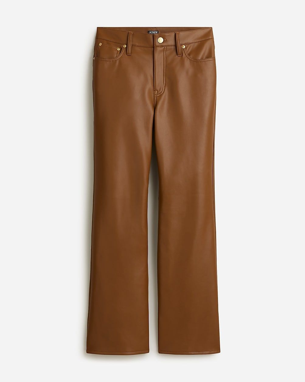 Slim wide-leg pant in faux leather | J. Crew US