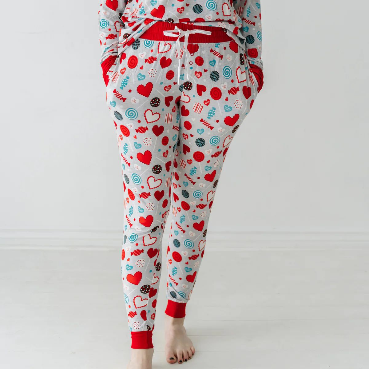 Gray Sweet Valentine Women's Bamboo Viscose Pajama Pants | Little Sleepies