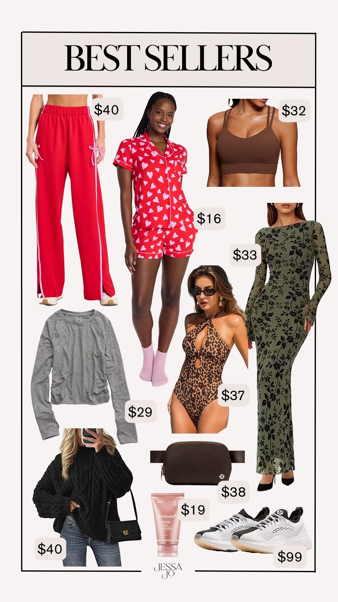 Weekly best sellers. This week’s best sellers. Target fashion. Target track pants. Walmart fashion. Walmart Valentine’s Day pajamas. Leopard one piece swimsuit. Lululemon sneakers. Activewear favorites  

#LTKFindsUnder100 #LTKActive #LTKSeasonal