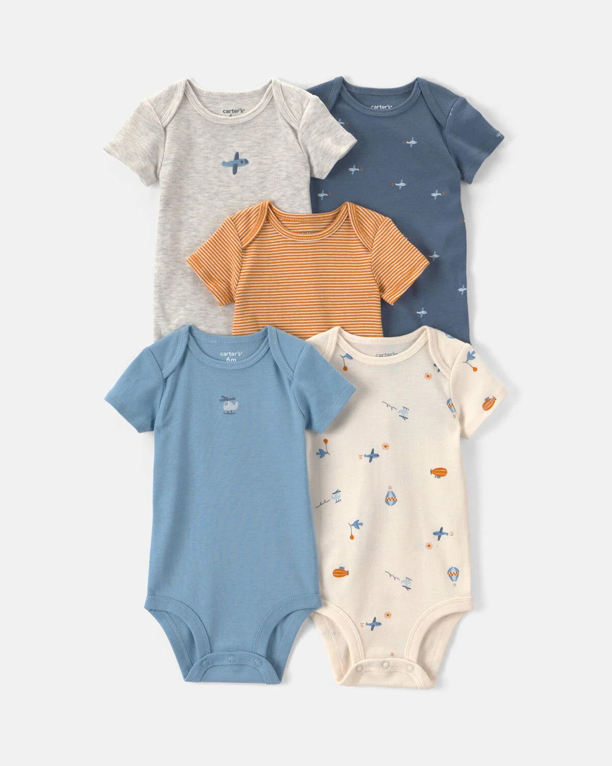 Baby Boy 5-Pack Airplane Multipack Bodysuits | Carter's Inc