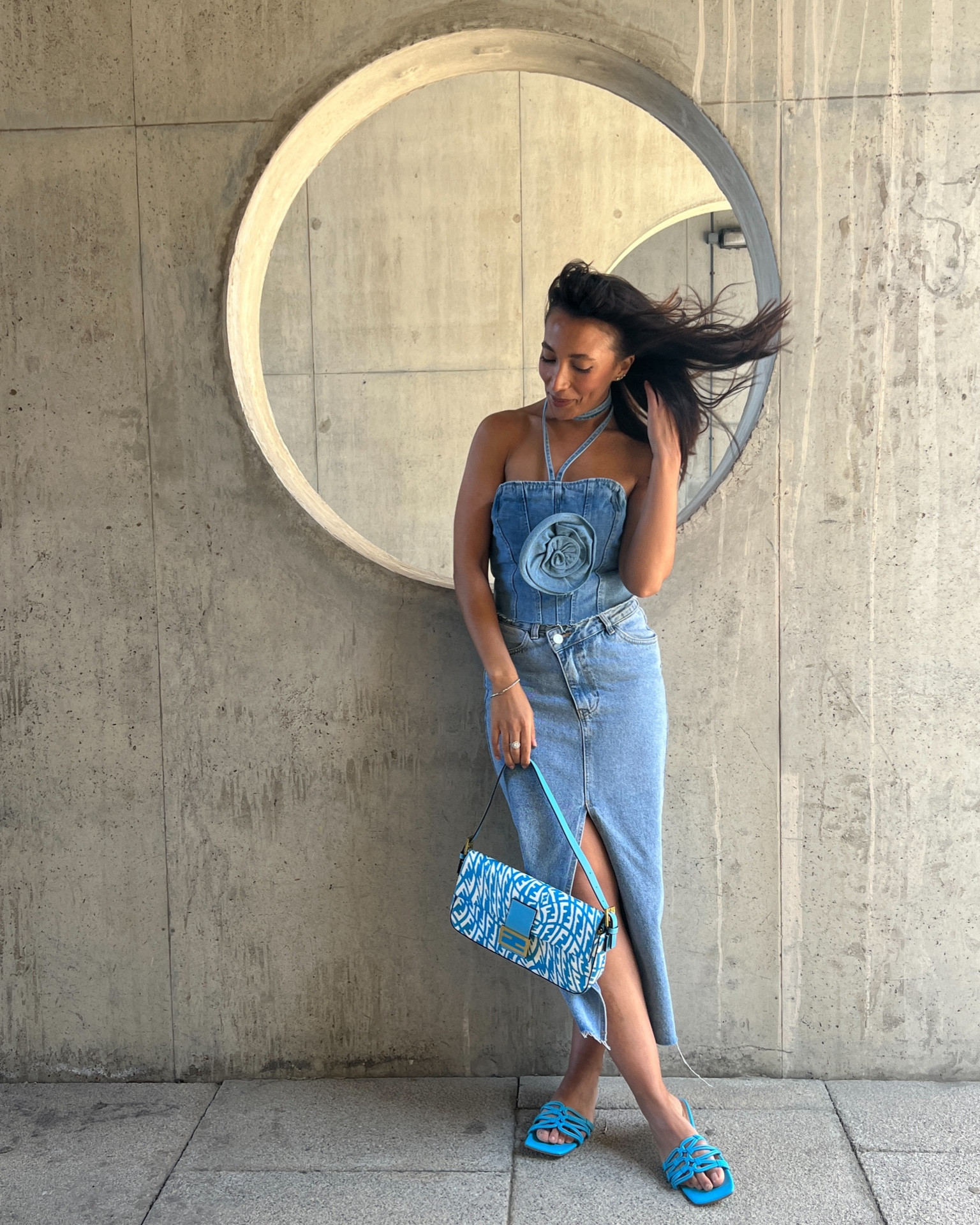 Denim on denim, summer outfit, summer top, denim top, maxi skirt, denim skirt 

#LTKstyletip #LTKunder50 #LTKeurope