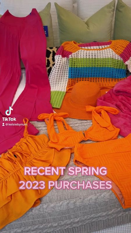 Spring 2023 / spring trends / orange swimsuit / rainbow crochet top / target finds 

#LTKstyletip #LTKswim #LTKFind