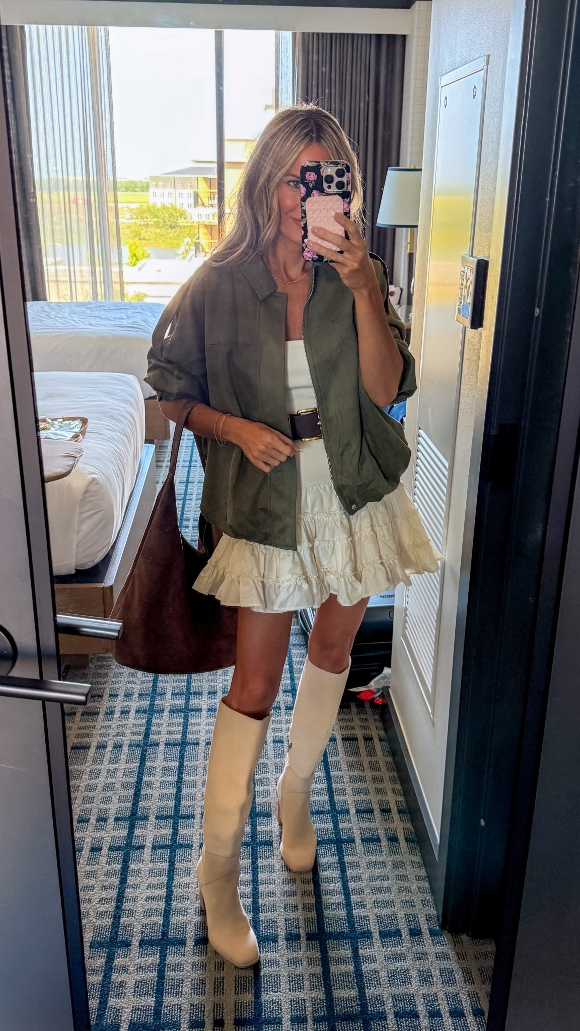 Heading out shopping and then to the #LTKCon check-in and welcome party! 

Wearing this cute dress (size small) with the viral Amazon jacket (size small)

This would be such a cute concert outfit too! 

#LTKStyleTip #LTKCon #LTKFindsUnder50