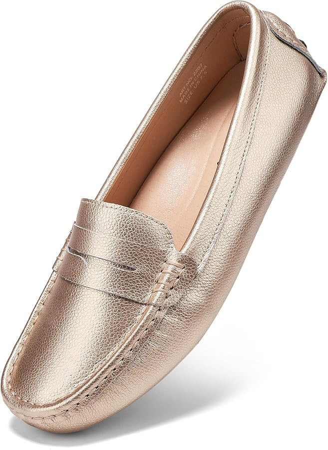 BEAUSEEN Womens Loafers Designer Loafers Women Shoes Leather Women Driving Loafers | Amazon (CA)