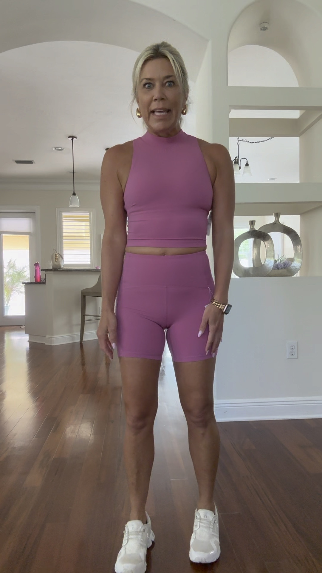 Love this Zella set for the color and the crop top hits at mid-waist so super flattering. Can pair with the matching vest or wear on its own. The vest is cropped and fun to wear with jeans and a fitted tee or a jumpsuit. Don’t forget to stock on our favorite lip colors. 💋 

#LTKxNSale #LTKFitness #LTKActive