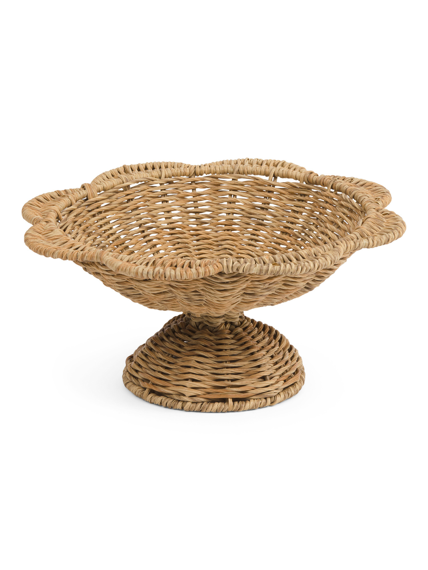 Natural Round Tray With Legs | TJ Maxx