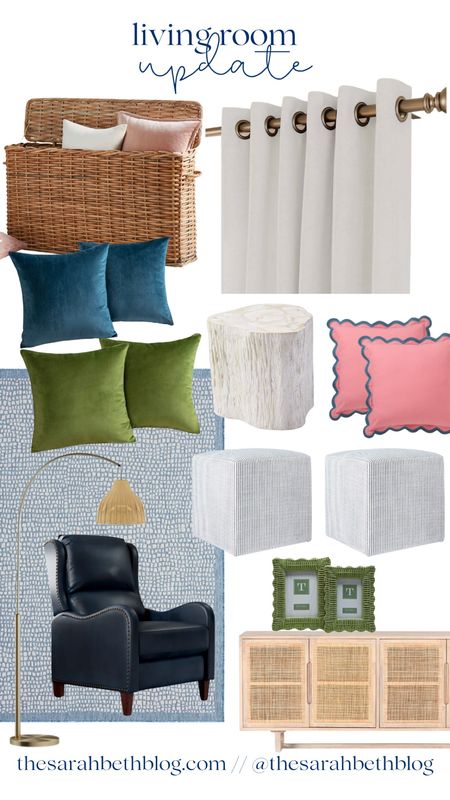 Our blue and white, coastal, green and blue, living room update  

#LTKfindsunder100 #LTKSpringSale #LTKhome