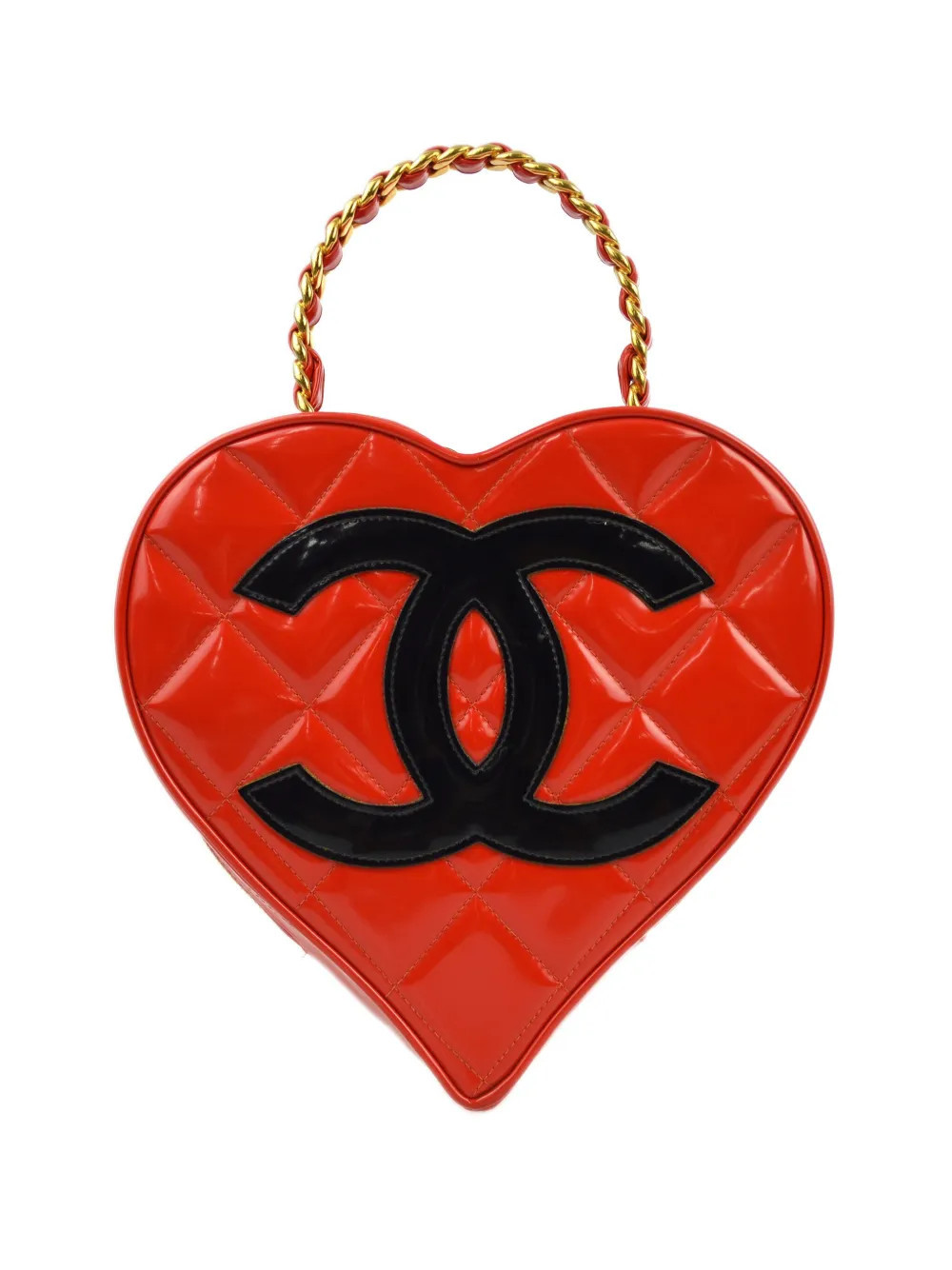 CHANEL Pre-Owned 1995 heart Vanity handbag - Red | Farfetch Global