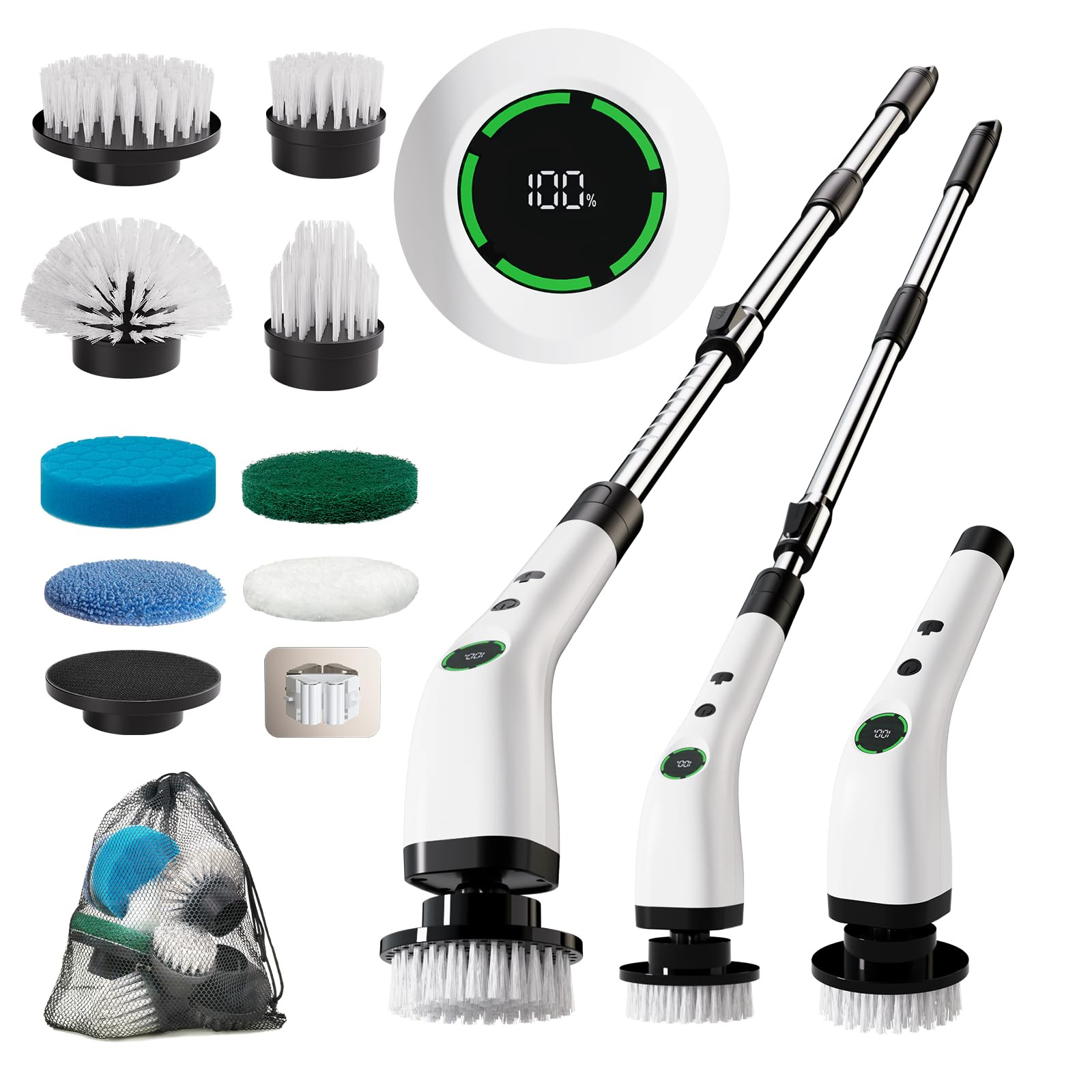 Electric Bathroom Cleaning Brush, Cordless Spin Scrubber Full Body Waterproof IPX7 with Adjustabl... | Amazon (US)