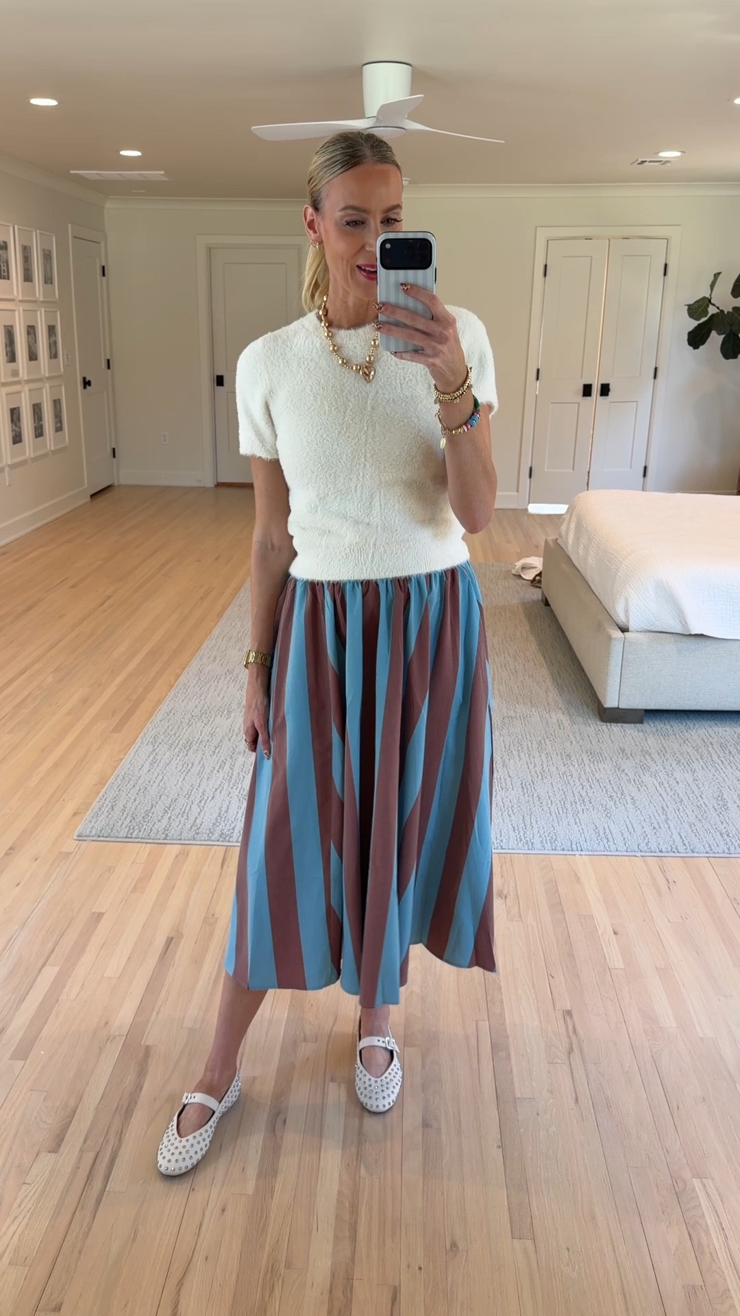 Amazon striped maxi skirt!