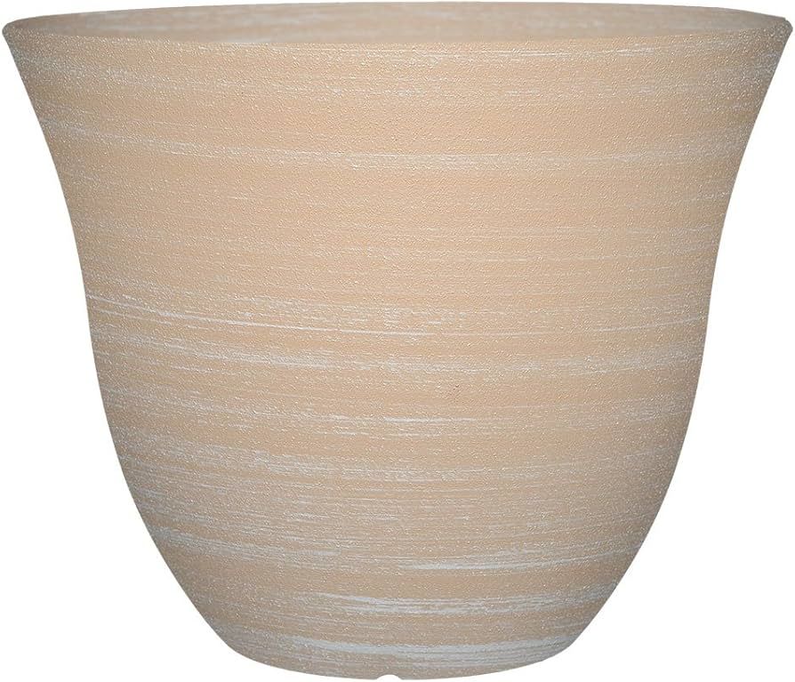 Classic Home and Garden Honeysuckle Resin Flower Pot Planter, Beige, 15" | Amazon (US)