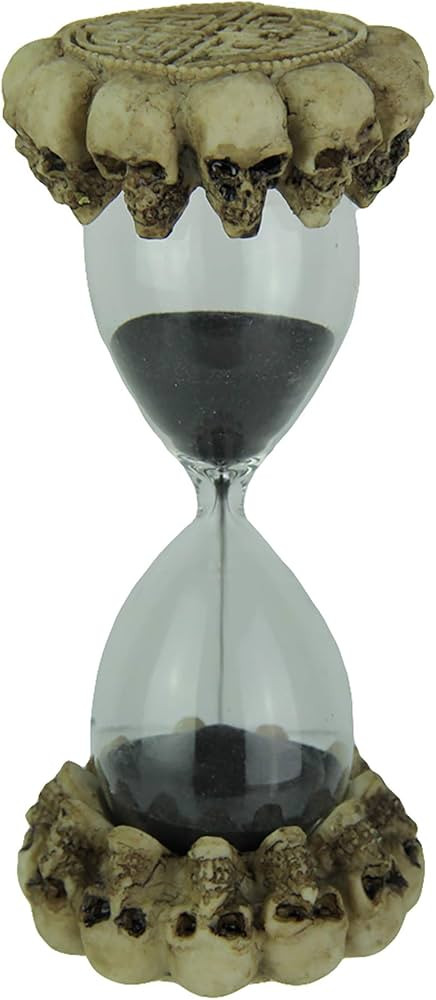 Gothic Celtic Skulls Hourglass Black Sand Timer 5.75 Inches High | Amazon (US)